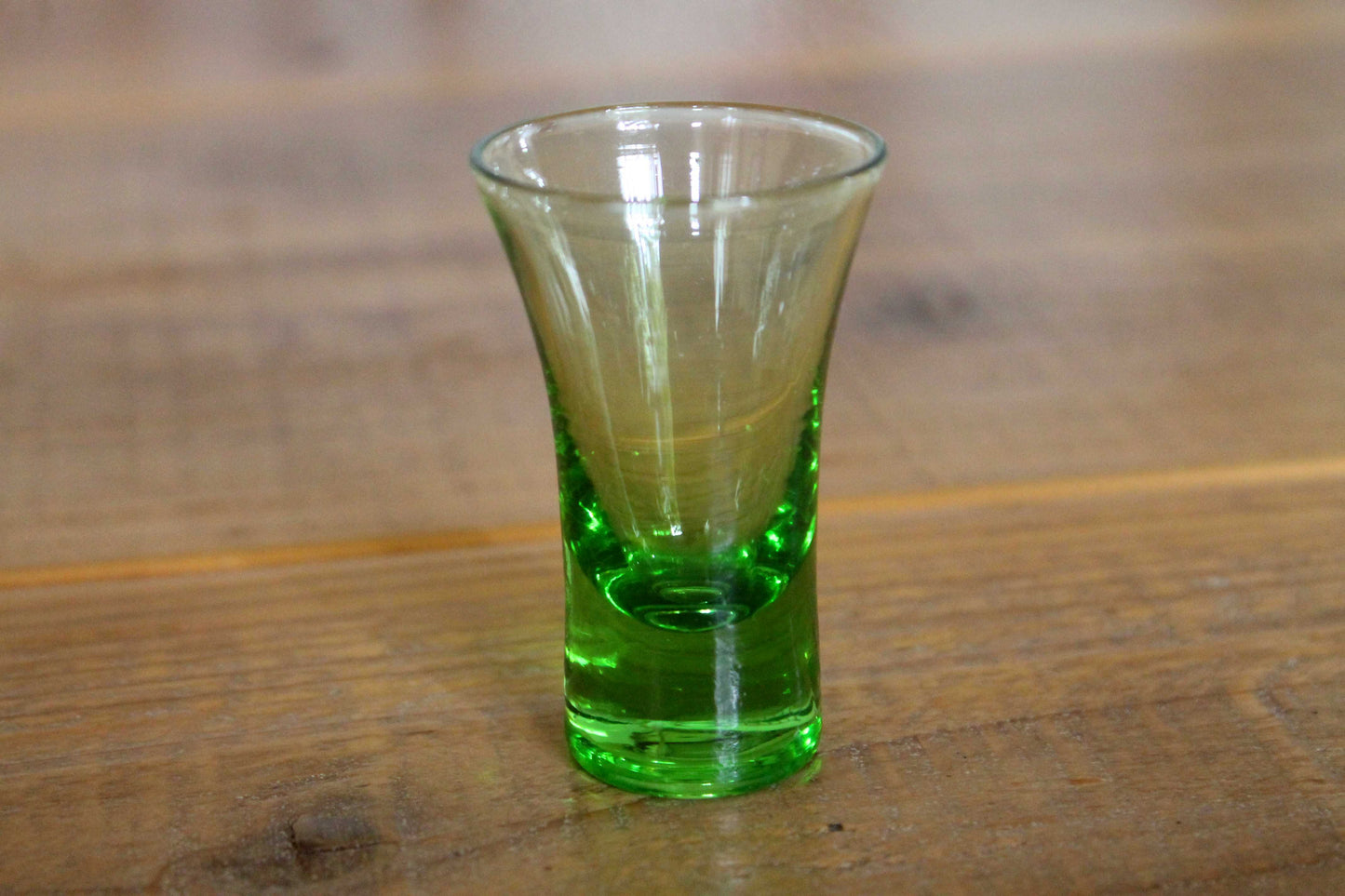 レトロなショットグラス オレンジ・緑 2点セット