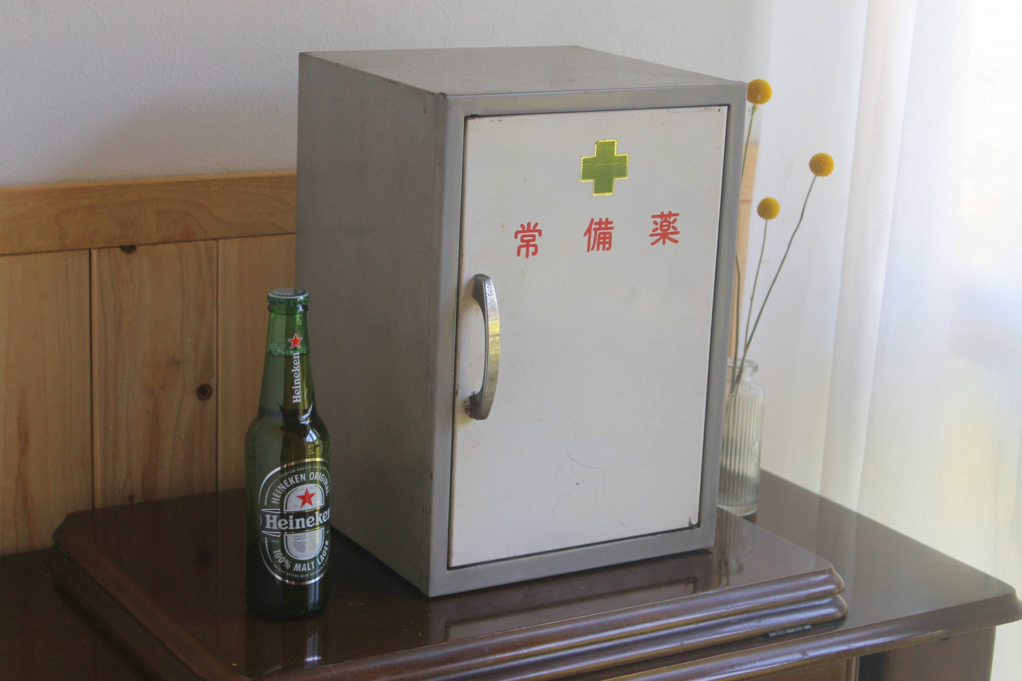スチール製 常備薬箱 3段引き出し