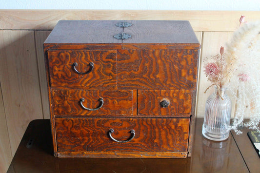 タモ裁縫箱/針箱 杢目