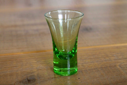 レトロなショットグラス　オレンジ・緑　２点セット
