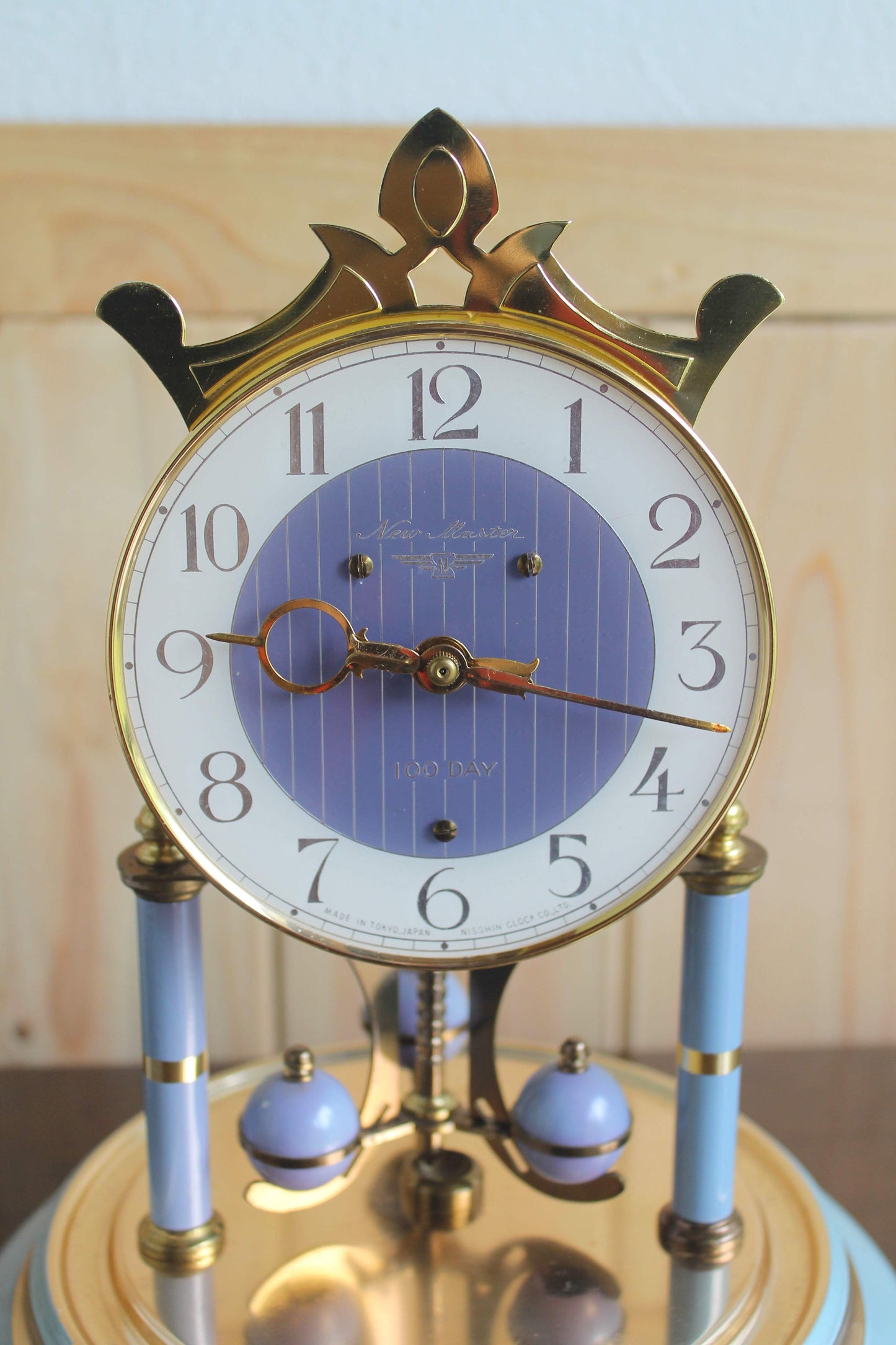 日新時計工業　New Master 100 Day Clock　回転振り子時計